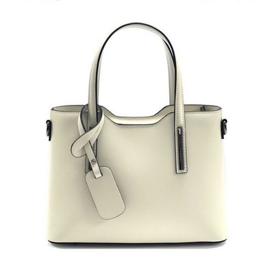 Made in Italy Vera pelle Ivory crossbody handbag