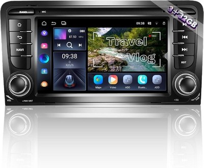 Car Stereo For 2003-2012 AUDI A3 S3 w/ 7'' Touchscreen Android 14 WIFI BT Camera
