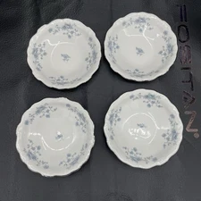 Vintage Johann Haviland Blue Garland Berry Dessert Bowls Bavaria-Germany Set/4pc