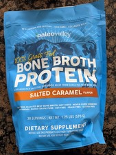 Paleo Valley 100 Grass Fed  Finished Bone Broth Protein - SALTED CARMEL