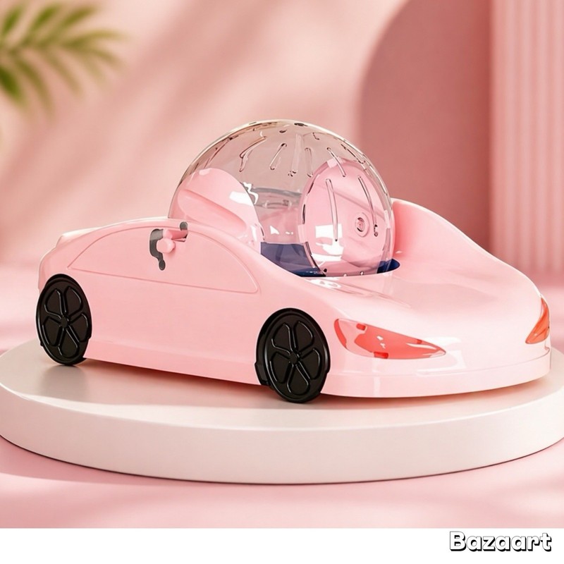 Pink Hamster Exercise Ball Sports Car Plastic Rotating Hamster Running Ball New