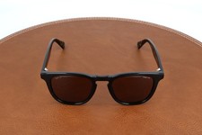 WMP Wyndham Black Round Polarized Sunglasses 49-22-149