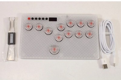 Flatbox Arcade Fight Stick Arcade Controller 2040 RGB Clear White PC PS4 Switch