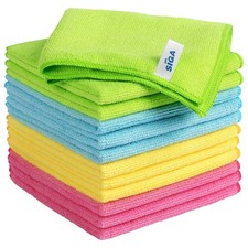 12 pack Ultra Soft Microfiber Cleaning Cloths Multi-Purpose Dusting Towels