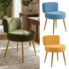 Teddy Fleece Vanity Stool Dressing Table Chair Bedroom Makeup Chair Piano Seat