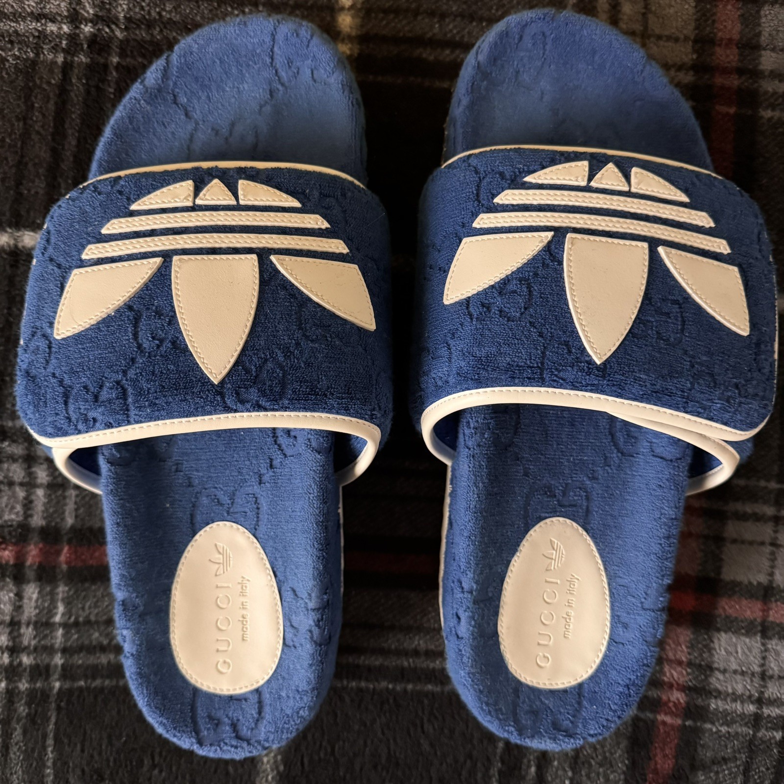 Blue Gucci x Adidas Platform Sandals - Gem