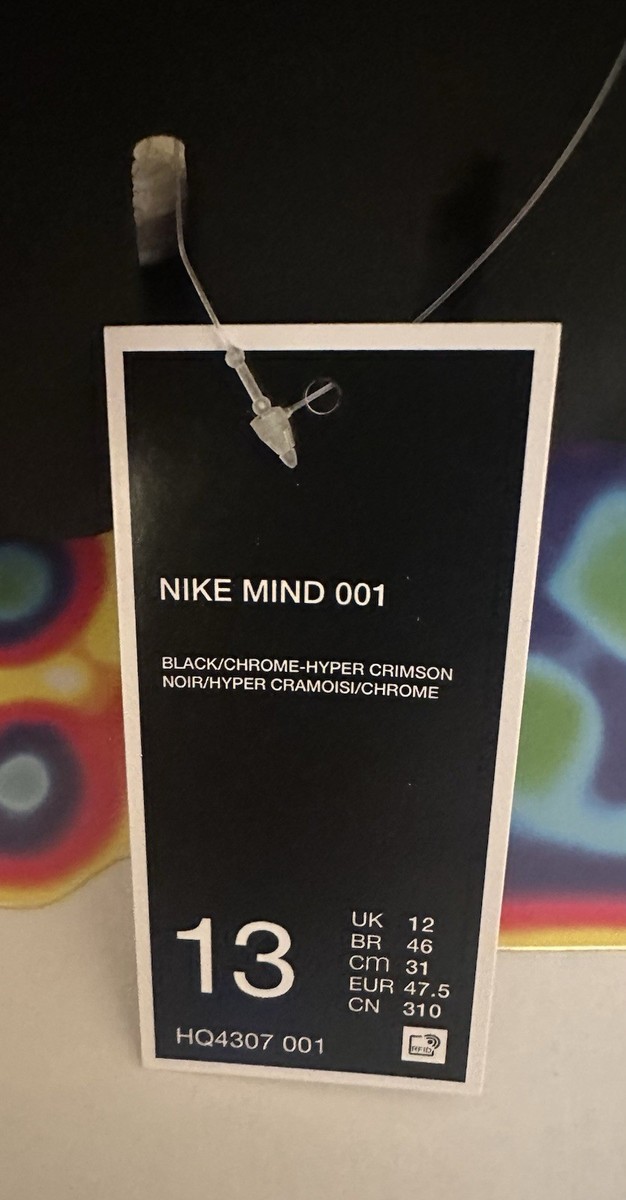 Deadstock Nike Mind 001 Slide Black Chrome Pregame Mules Size 13