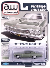 1965 Chevrolet Impala Green Auto World Premium 164 Scale