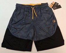 And1 Mens Shorts Basketball Gym Premium 10" Inseam Black Yellow S M L XL 2XL 3XL