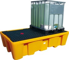 Twin IBC Containment Bund (YELLOW) - High-Capacity Spill Containment for Industr