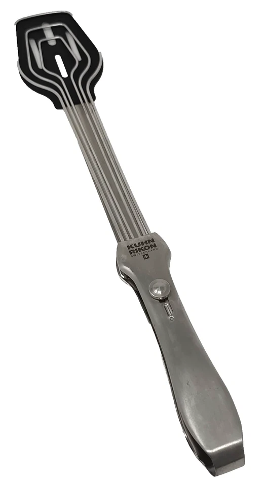 Pinzas Kuhn Rikon Easy Lock X LONG Suiza 15" multiuso espátula plana y alambre Foto 3 de 4