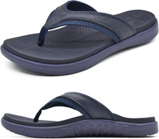 Mens Sport Flip Flops Orthotic Thong Sandals with Arch Support