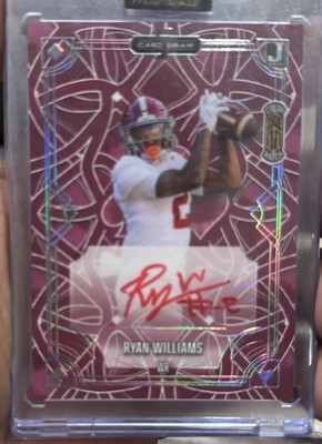 Ryan Williams 2024 Wild Card Red White Diagonal Color Match RC Auto 1/1