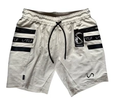 TLF Shorts Mens New Size Medium Resolute Shorts Oatmeal Beige Pull On Drawstring