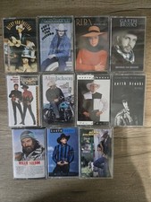 Vintage Country Music Cassette Tape Lot Of 11 Willie Nelson Garth Brooks