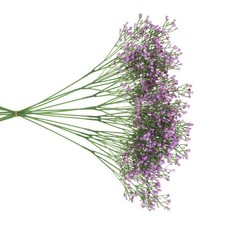 12 x Fake Gypsophila Artificial Flowers PU Branch Long Stems for Decor Purple