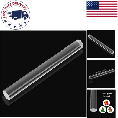 Clear Acrylic Polymer Clay Roller - Smooth Non-Stick Rolling Pin for Crafters