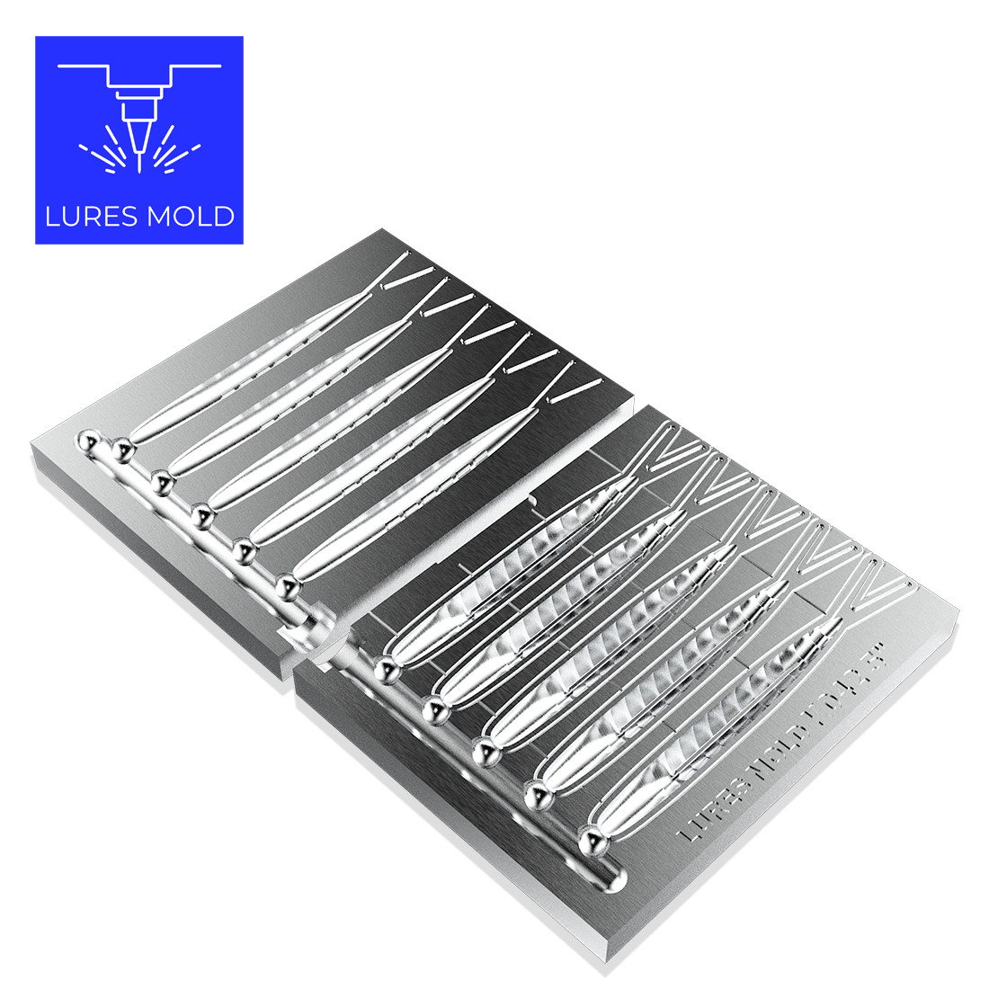 Bait DIY Fishing Mold Soft Plastisol Soft Jerkbait K042 5inch - Image 2