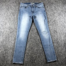 Levis Womens 29 711 Skinny Jeans Light Wash Mid Rise Distressed Stretch