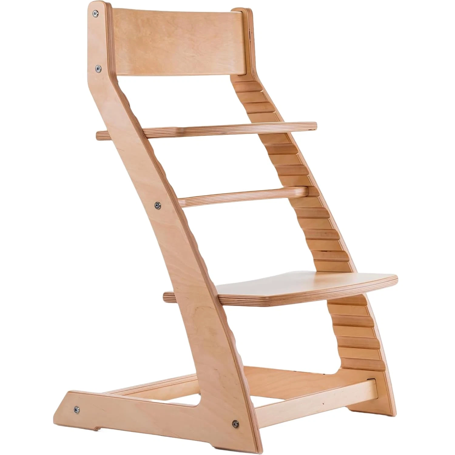 Scandinavian Wooden High Chair for Toddlers & Kids | Adjustable Grow-With-Me Mon
