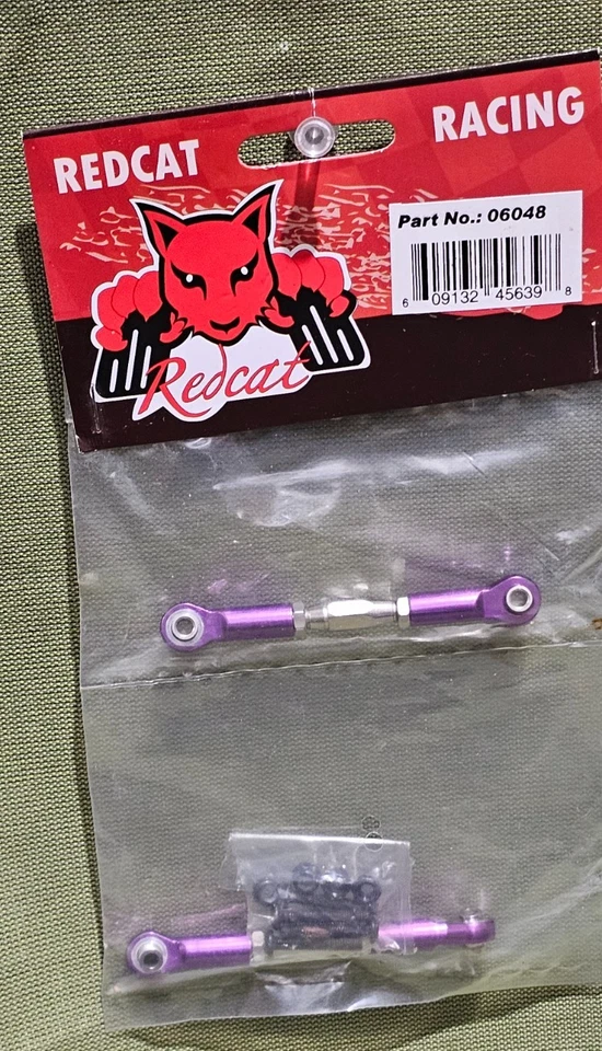 Tensor Redcat Racing 06048 con extremos de varilla de aluminio, púrpura 2 piezas 06048 púrpura Foto 2 de 4