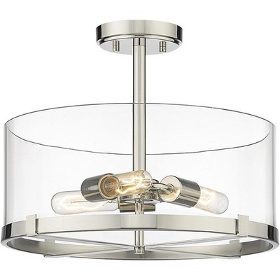Z-Lite 3032SF-PN Callista Semi-Flush Mount Polished Nickel