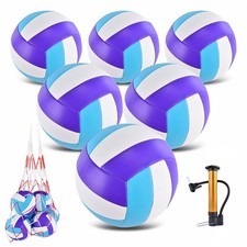 ELKCIP 6 Pack Volleyballs Official Size 5, Soft Bulk Recreational Volley Ball...