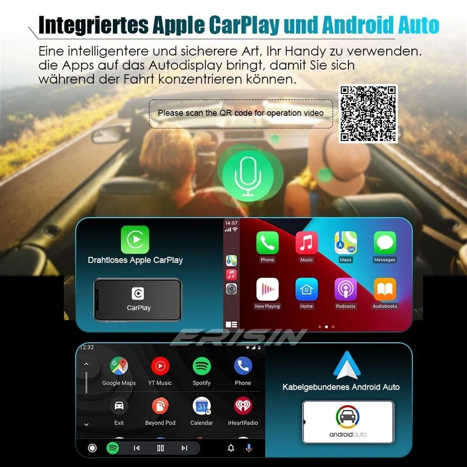 Android 14 Autoradio für Ford Focus C-Max Fiesta Mk6 Transit GPS Navi CarPlay CD - Bild 3 von 4