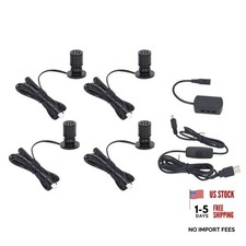 5V Dimmable LED Mini Spot Light with 6.6ft Cable, 4 Pack Positive White 6000K