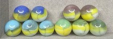 Lot Of 10 Vitro Agate Tigers Eye Type 2 Marbles 5/8 NM