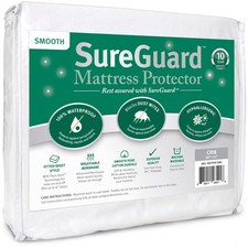 SureGuard Crib Size Mattress Protector - 100 Waterproof, Crib, White