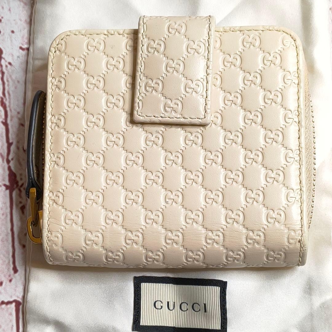 Gucci Bifold Wallet Leather Beige Authentic G0107908 thumbnail 3