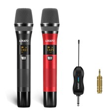 Wireless Microphone System: Dual Handheld Mics for Singing, Speech, PA, Church
