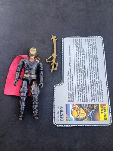 Vintage 1988 G.I. Joe Destro Figure 100% Complete w/ Filecard