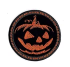 Scary Pumpkin Iron On Patch Embroidered Halloween Pumpkin Costume Patch