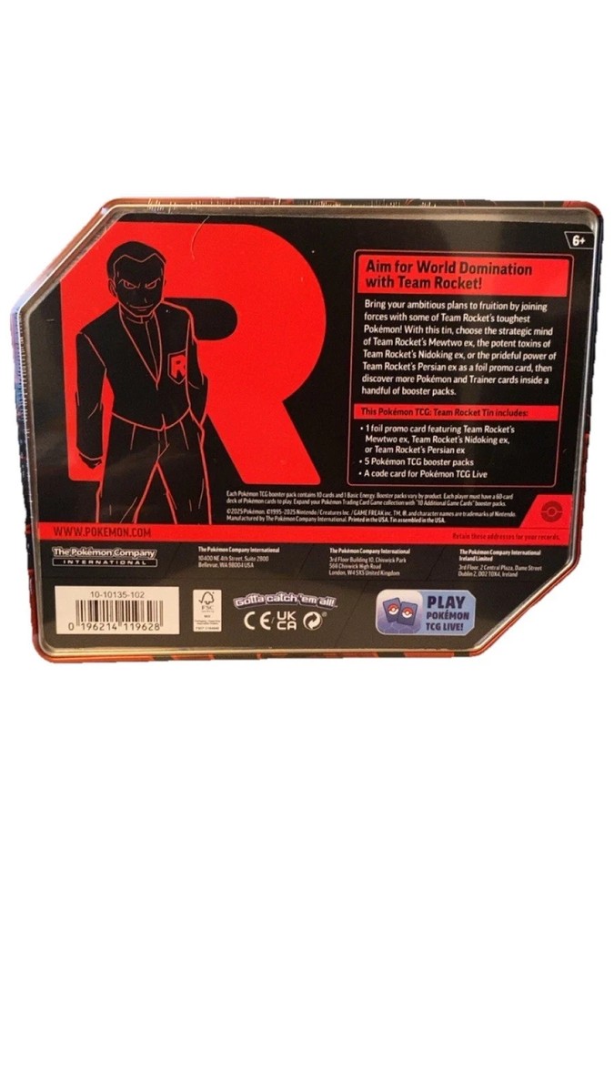 pokemon trading card games fall team rocket tin randomly selected GO FISH! SuperBrady 