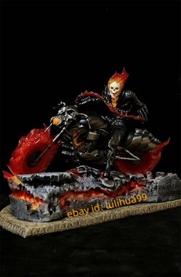 Led Ghost Ridder Ghost Rider Statue Resin Model 1/9 Completed Figure Painted Led ...