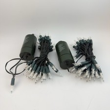 2 Pack 50 LED Outdoor Christmas Lights, 16FT Battery Operated Mini String Lights