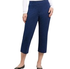 Lands' End Women's Shore Comfort Stretch Knit Carpi Pants Pull On nwt NAVY . M