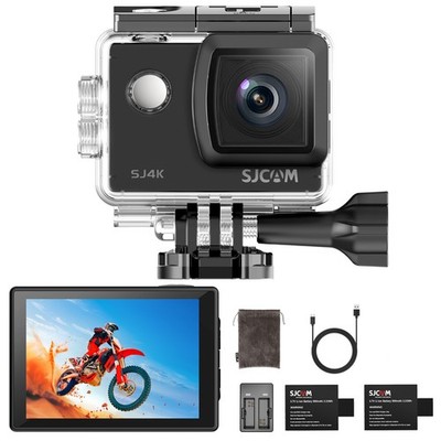SJCAM SJ4000 4K WiFi Action Camera 40MP Snorkeling Sport Camera & 2 Batteries