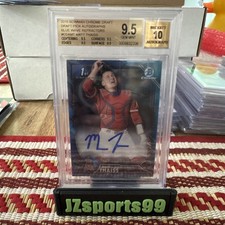 2016 Bowman Draft - Matt Thaiss #CDA-MT Blue Wave Refractor /150 (AU, RC)