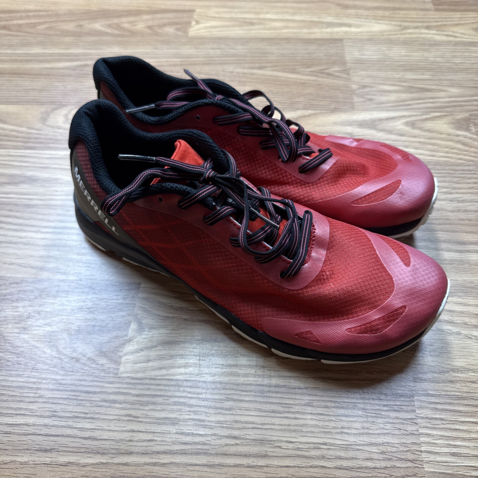 Scarpe da ginnastica Merrell ragazzo MI accesso nudo trail running stringate taglia 7 rosse