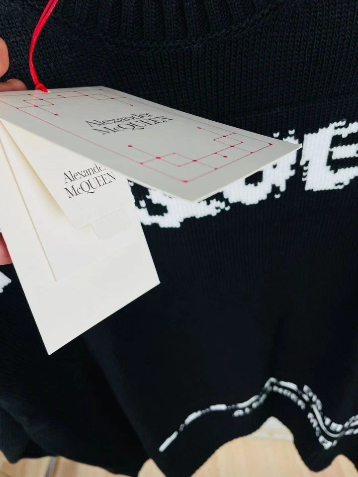 A.Mcqueen Men’s Knitted Sweater Black Embroidered Size 2XL - Image 4 of 4