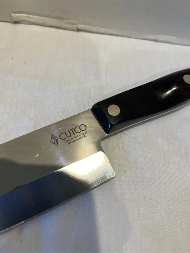 Нож шеф-повара CUTCO 1728 JI Petite, коричневая закрученная ручка 7 5/8 дюйма лезвие обесцвечивание - Изображение 2 из 4