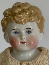 Antique German China Head Boy Doll ABG 1214 Blond Hair 22  