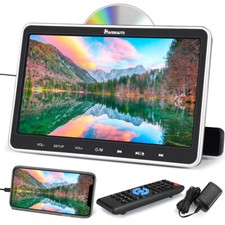 NAVISKAUTO 10.1" Auto DVD Player Monitor TV KFZ Kopfstütze HDMI AV IN OUT USB SD