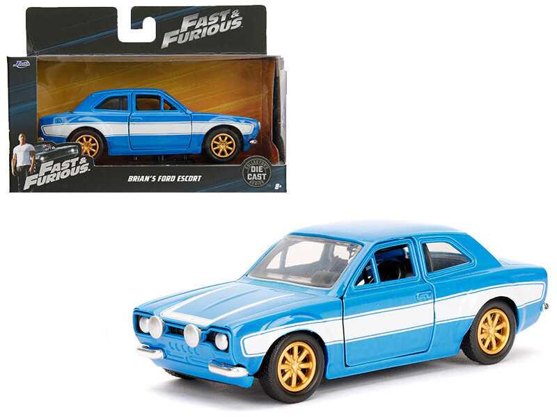 ミニカー Jada 1/32 Scale Brian's Ford Escort Jada Brian's Ford Escort Blue & White Fast & Furious 1/32