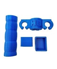 Disc Golf Cart Handle Grip & Double Putter Clip w/Cart Feet Protectors