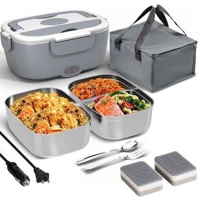 Electric Lunch Box Food Heater for Work, 80 W Food Warmer for Car Truck Travel