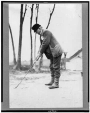 8" x 10" 1901 photo John Marshall Harlan golfing, full-length portrait